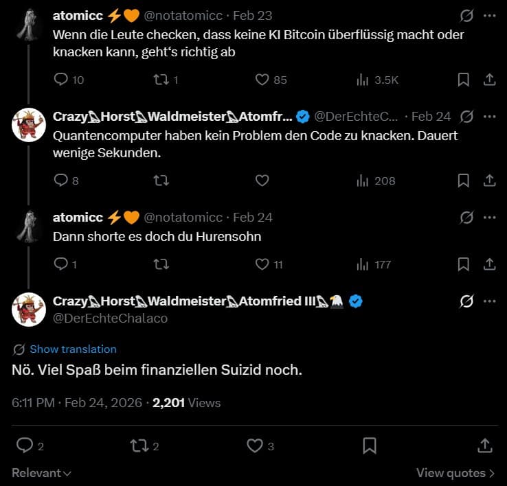 Bitcoin FUD Screenshot